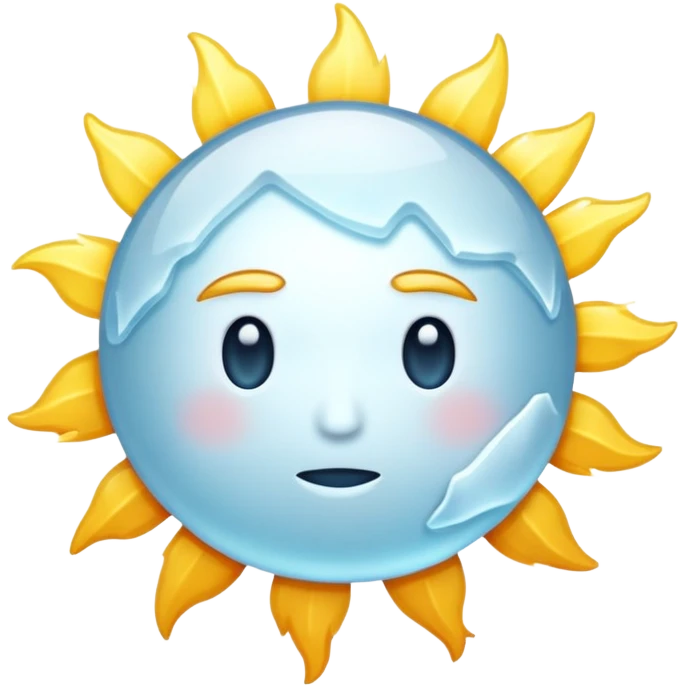 Cold sun emoji