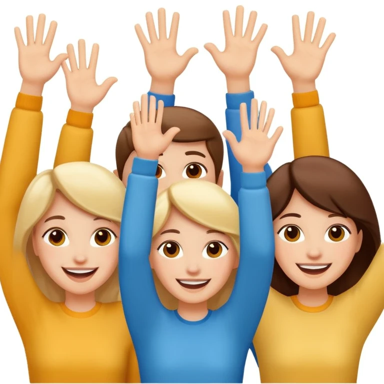 Feliz manos arriba emoji