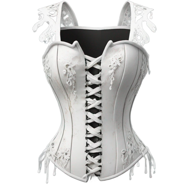 Detailed corset top with white paint dripping  emoji