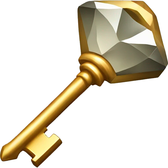 stone diamond key emoji