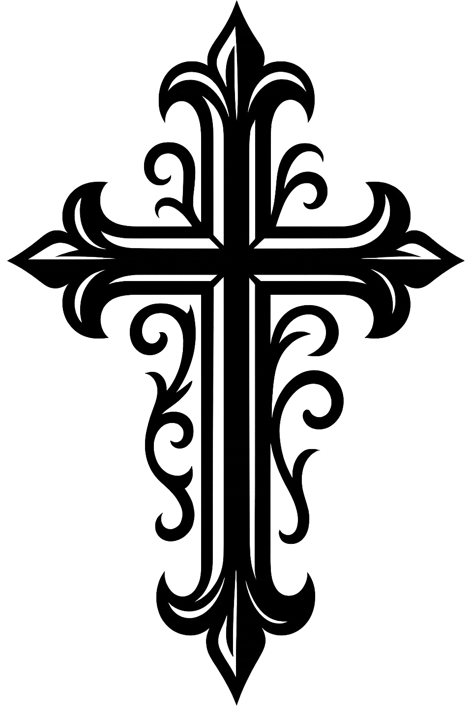 Goth cross, remove background emoji