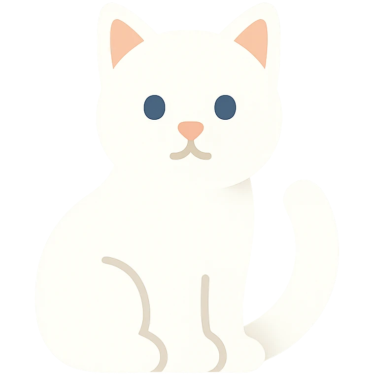 Белый кот emoji