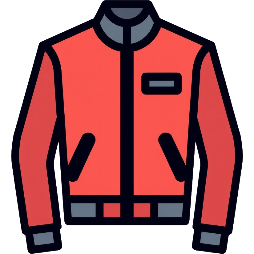 red and black leather jacket emoji
