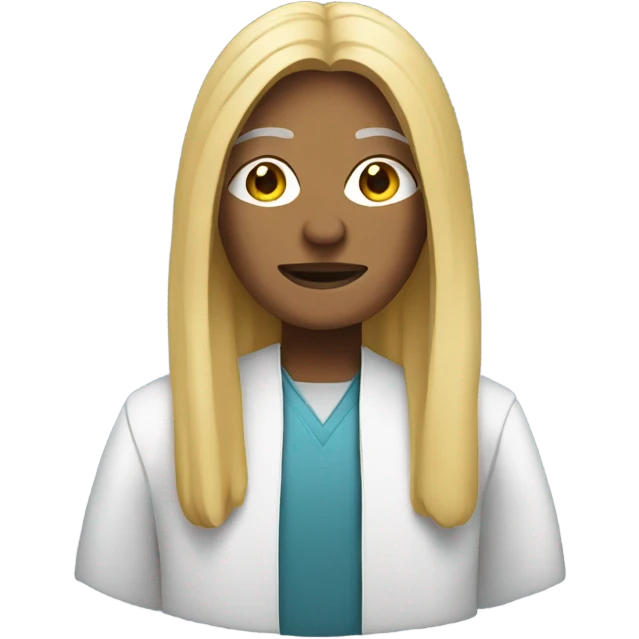psychologist with robe and long blonde hair emoji