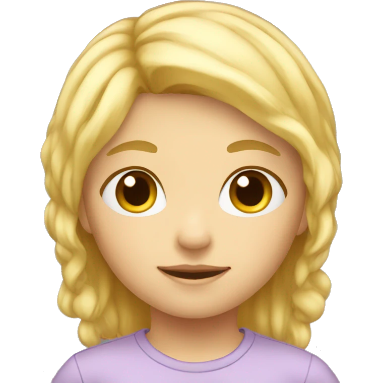 Child blonde hair full body  emoji