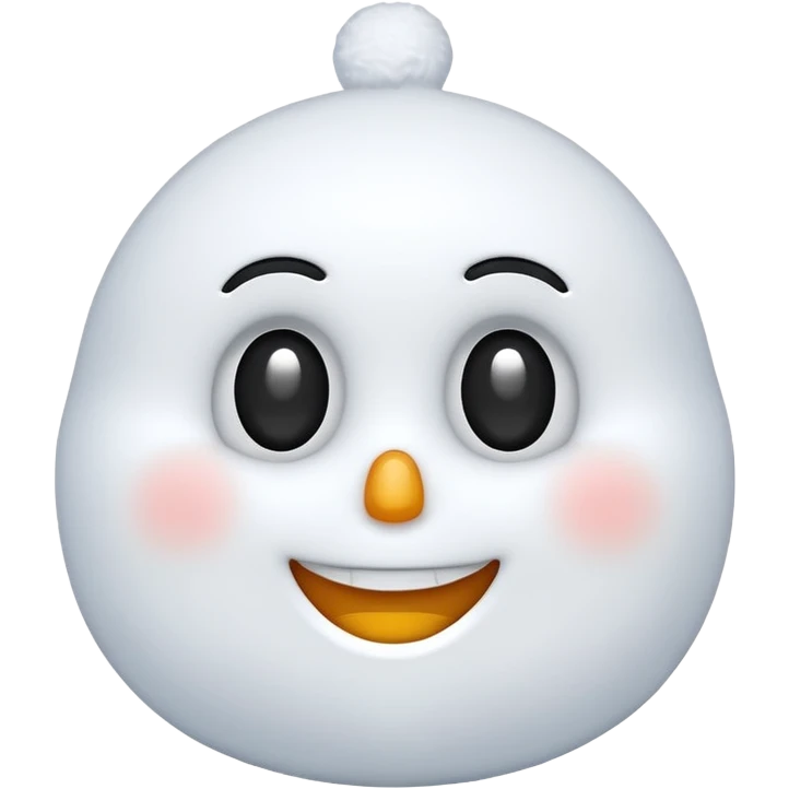 boneco de neve segurando a letra N emoji