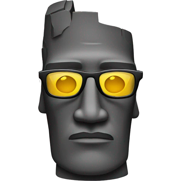 Moai wearing glasses  emoji