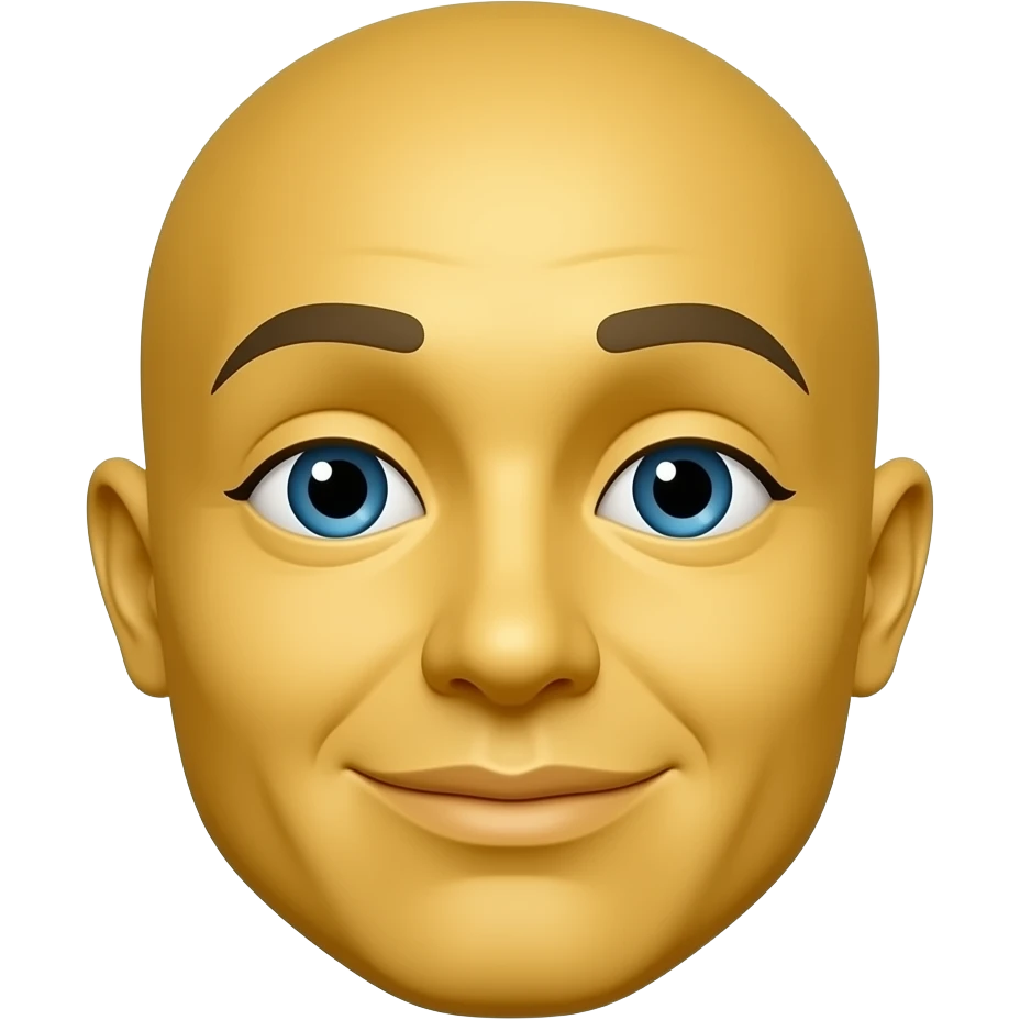Сгенерируй желтый смайлик, без эмоций emoji