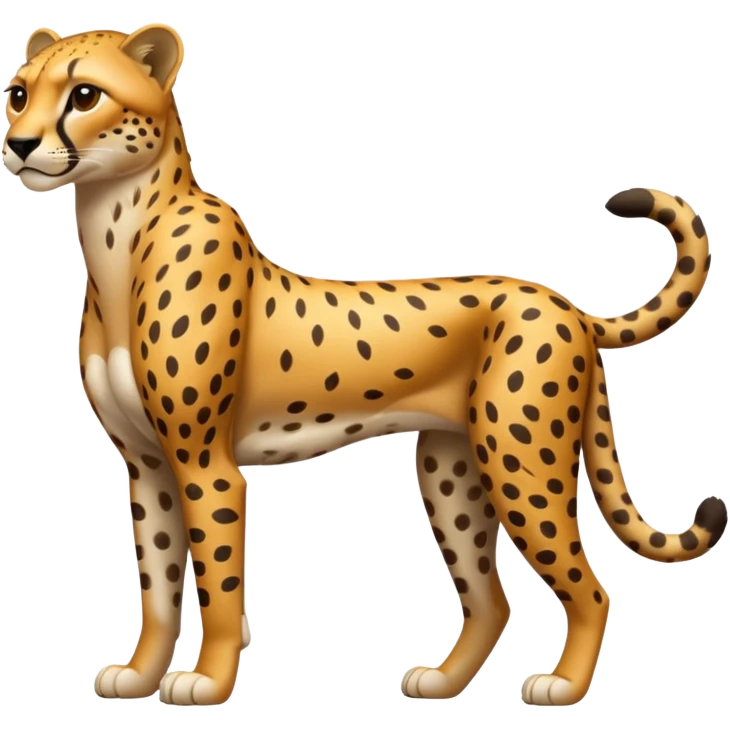 High resolution of a full body cheetah emoji