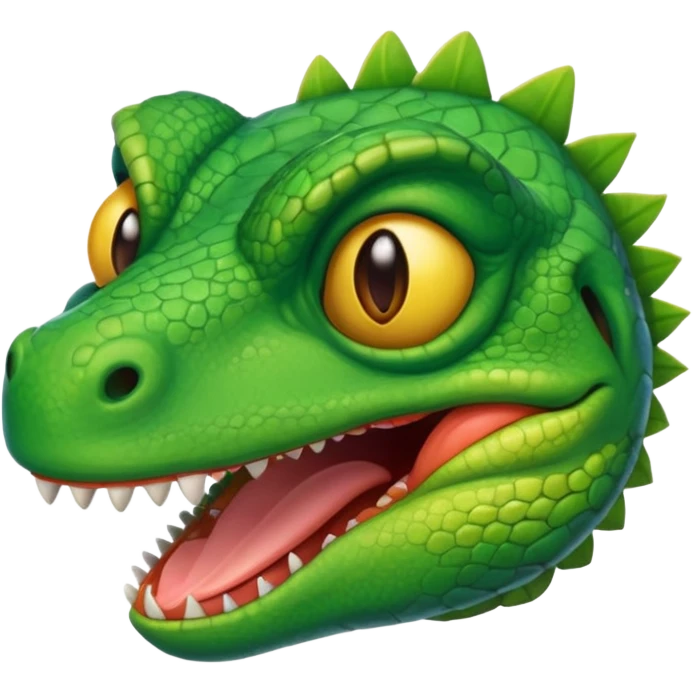 a sorrowful lizard pulling away a cheerful emoji mask emoji