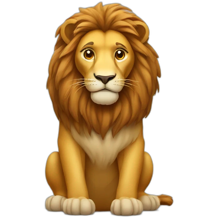 sitting lion emoji