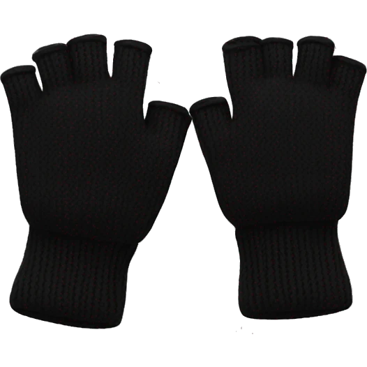 Black fingerless gloves emoji