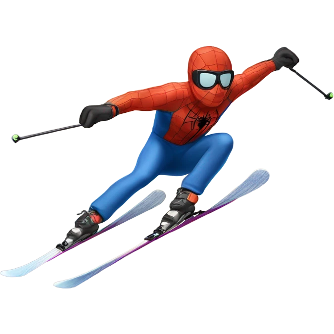 Peter Parker skiing emoji