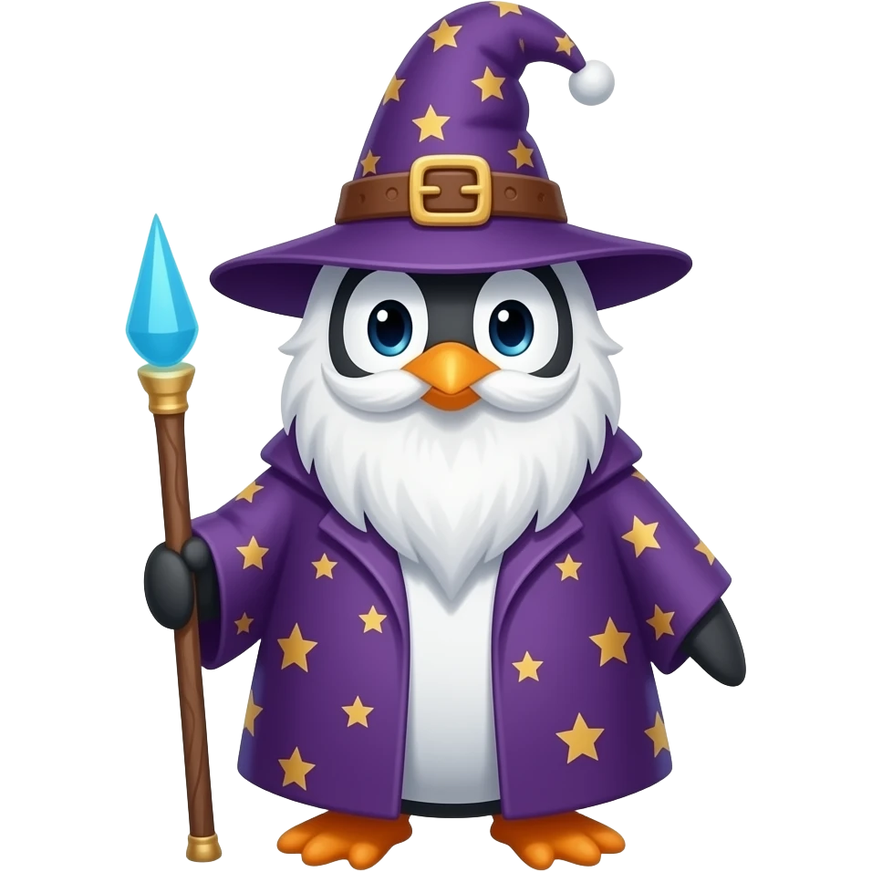 Penguin Wizard emoji
