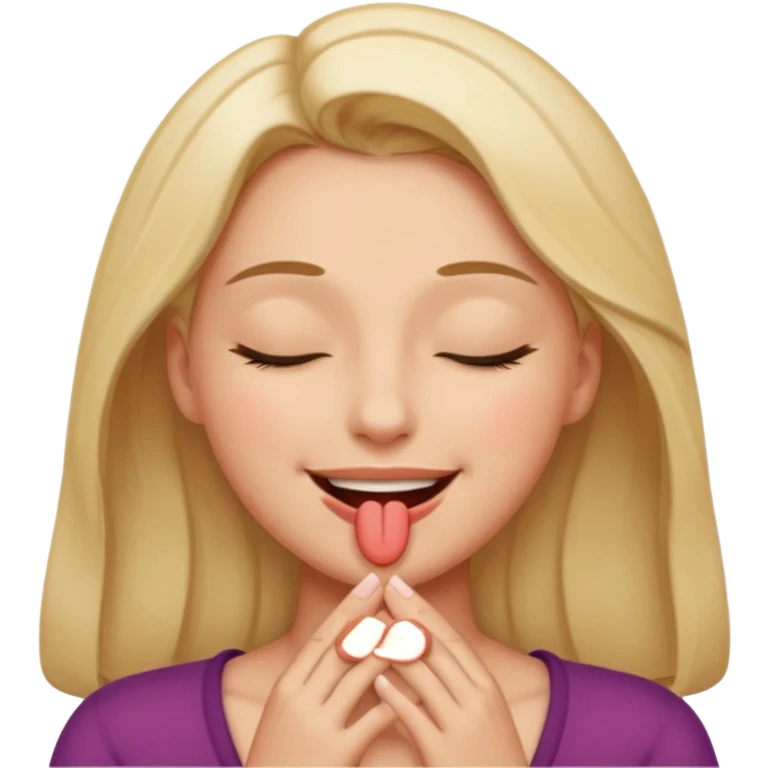 Женщина делает минет emoji