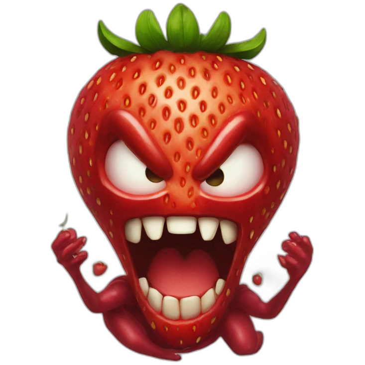 strawberry demonic emoji