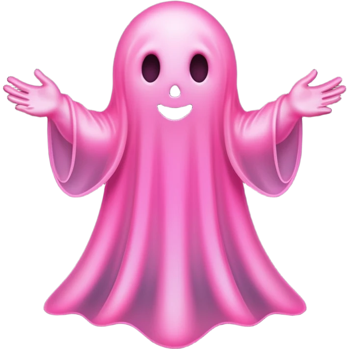 pink ghost shiloette emoji