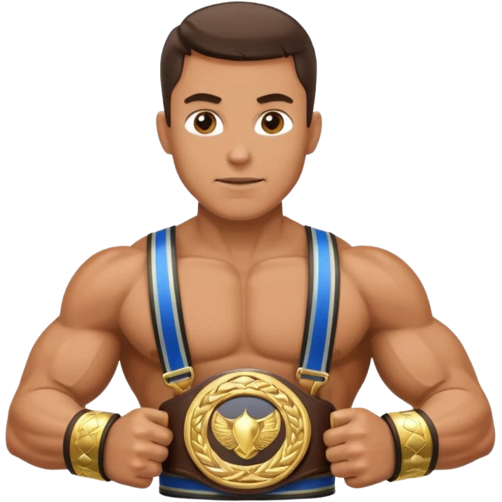 ufc champ 2 belt at man emoji