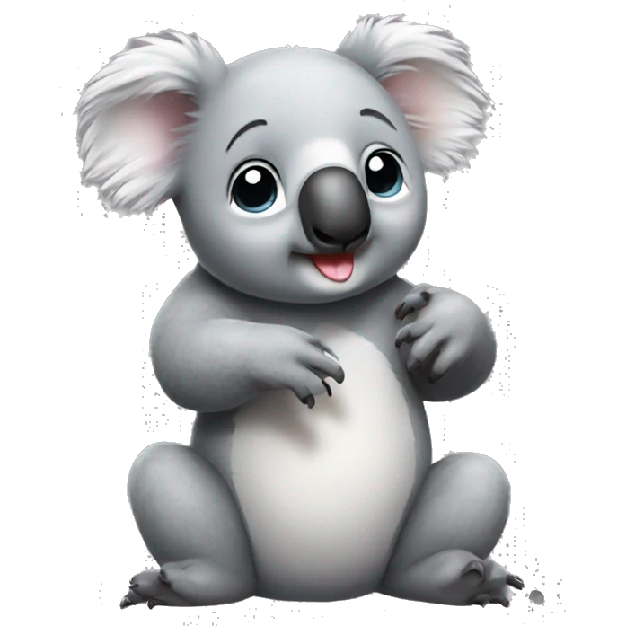 Cute koala sending a kiss emoji