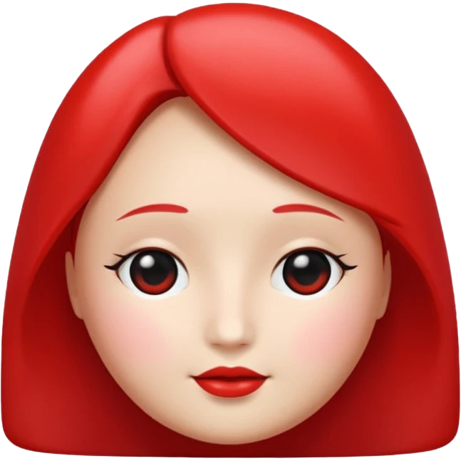 Fresita rosita sin cara pero cute y linda emoji