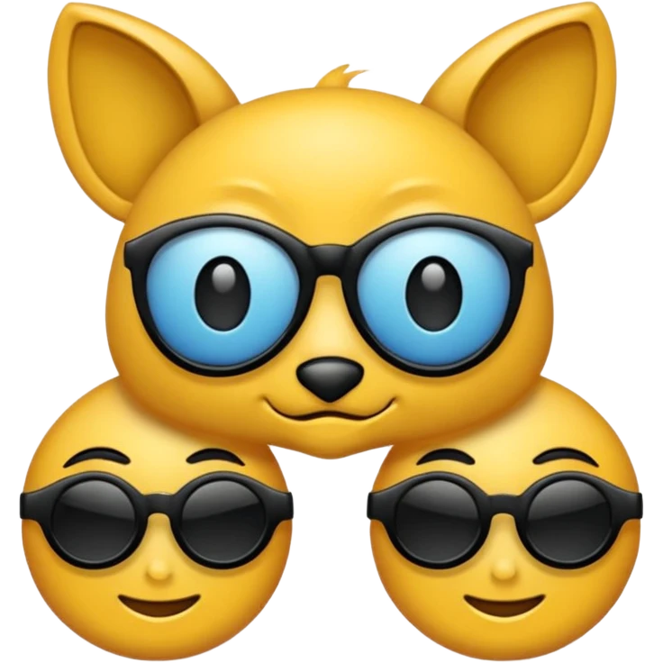 мороженное с черными солнечными очками и монеткой 🪙 орел emoji