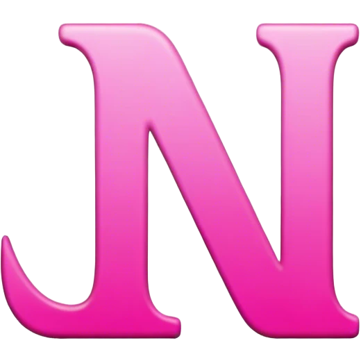 Pink letter n emoji