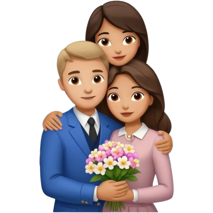Hugging Couple traveling in Montenegro russian man and elegant  Latina girl delicate flowers and mountains in the background  emoji