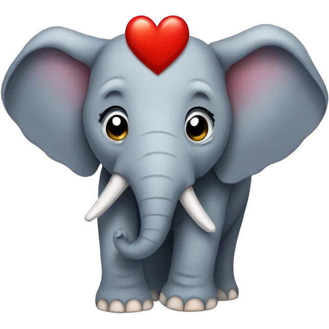 Elephant with a heart  emoji