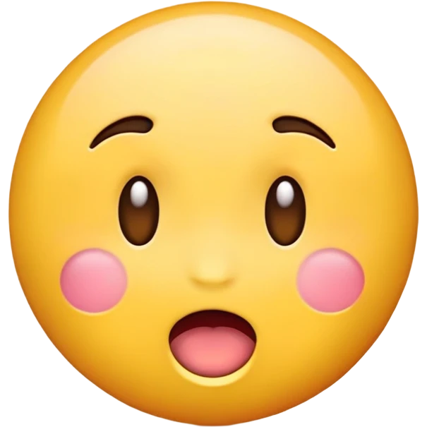 yellow emoji face moaning with blush emoji