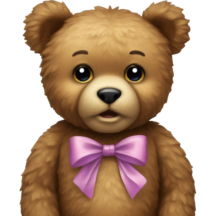 teddy bear with bow emoji