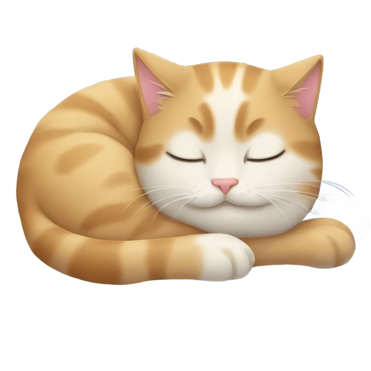Cat sleeping in the snow emoji