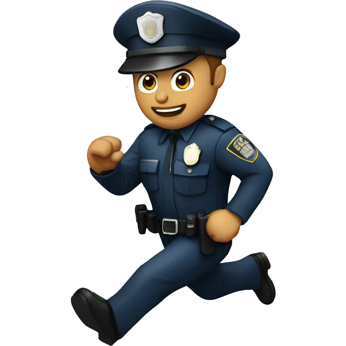 a police man running emoji