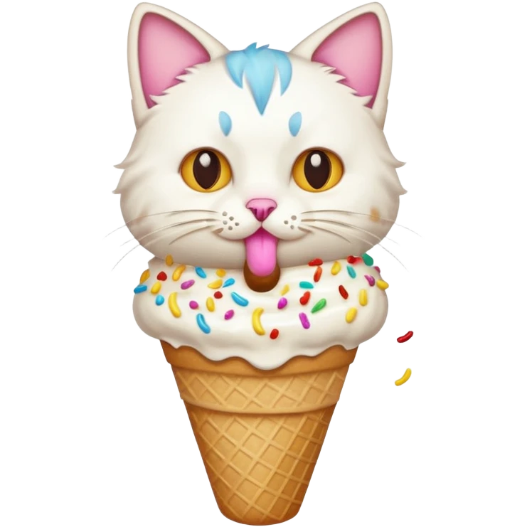 Cat with icecream emoji