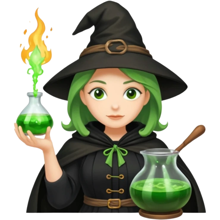 green witch cooking potion emoji