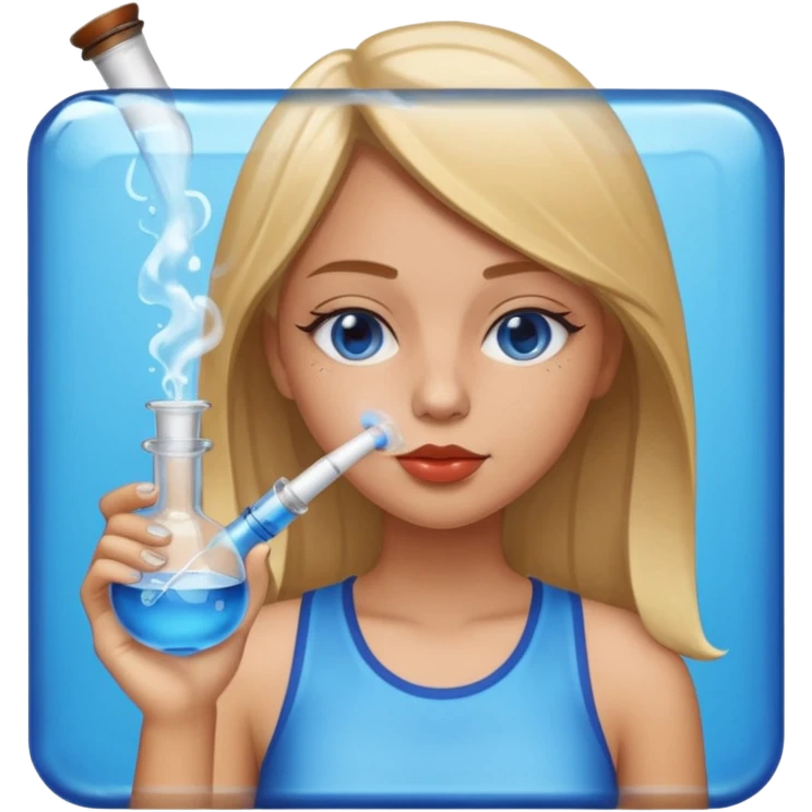 girl smoking bong emoji