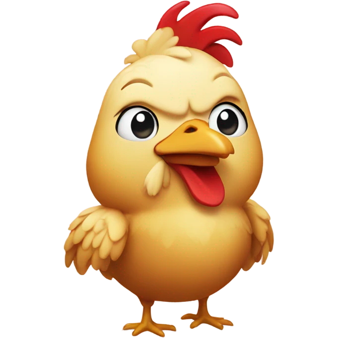 chicken wearing a bikini emoji