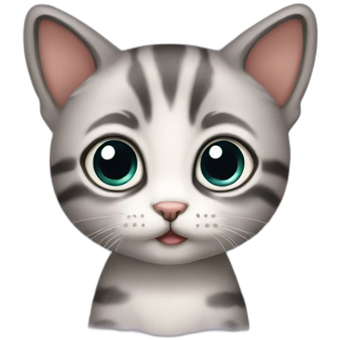 Baby cat with big eyes emoji