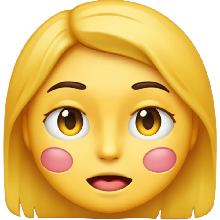 A awkward emoji blushing emoji