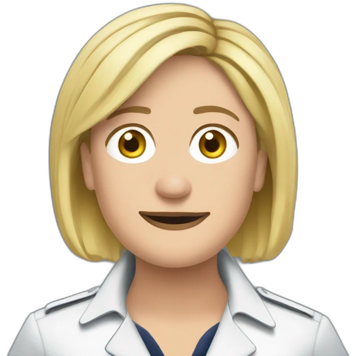 marine le pen tête emoji