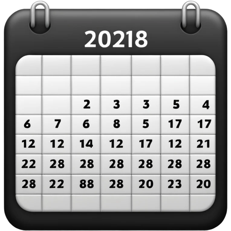 calendario de semanas emoji