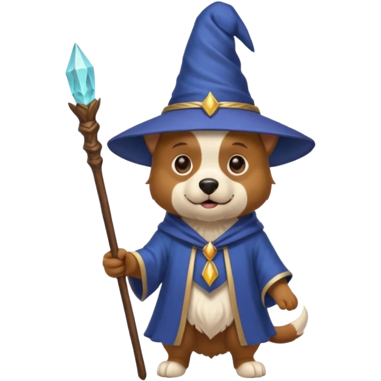 Dog wizard emoji