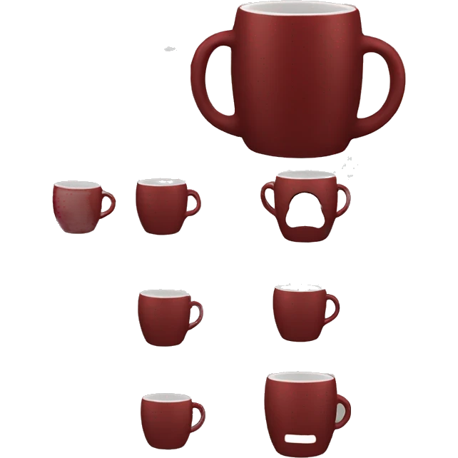 Dark red mug emoji