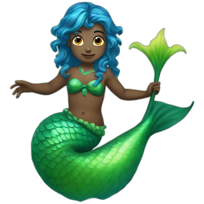 Male water nymph with mermaid tail  emoji