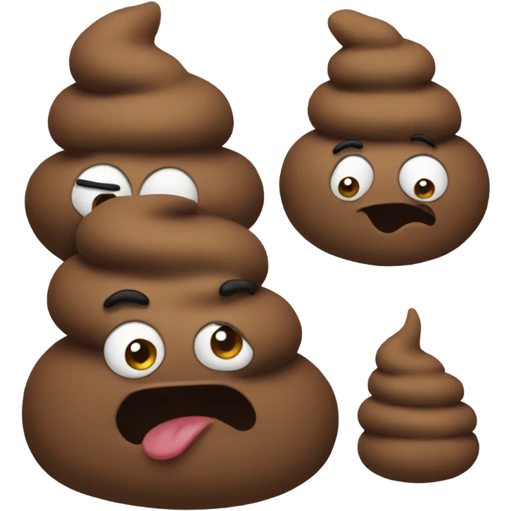 Silly poop emoji