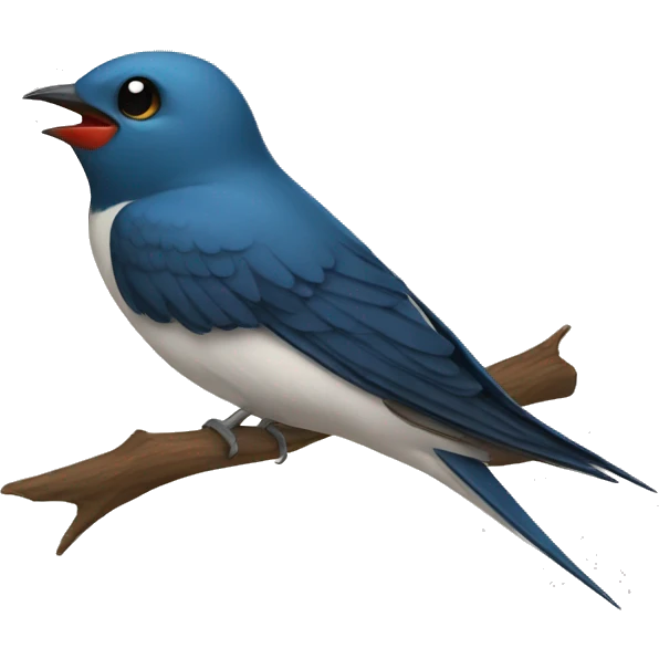 Swallow wearing hoodie emoji