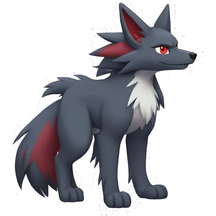 Zoroark-Mightyena-Zorua full body emoji