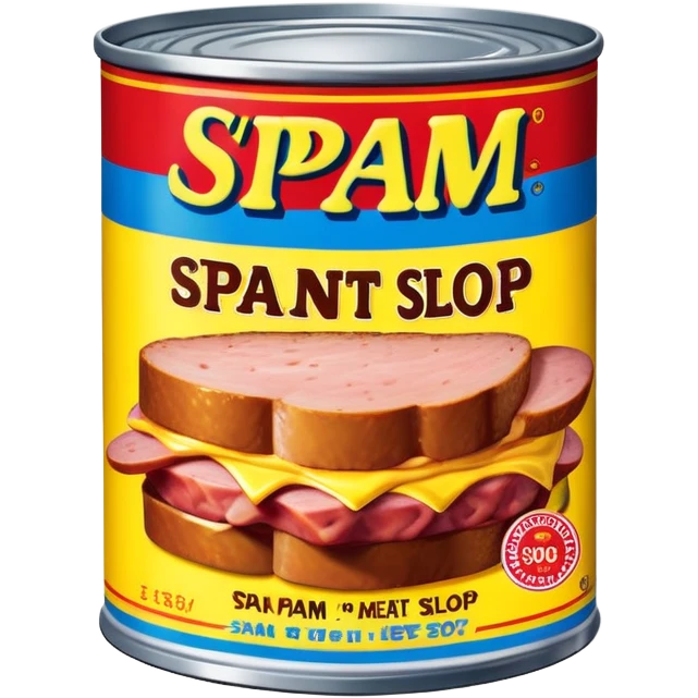 pop art SPAM meat slop advertisement warhol landscape  emoji