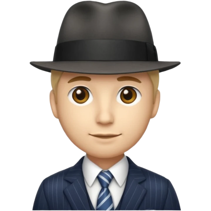 Hazme un emoji de una persona que esté vestida como un gánster  emoji