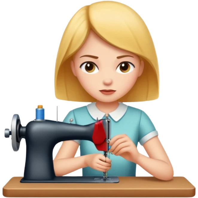 زنی که در حال خیاطی است emoji