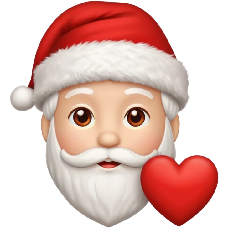 red heart in a santa hat no mustache or face just a red hart with santa hat ontop  emoji